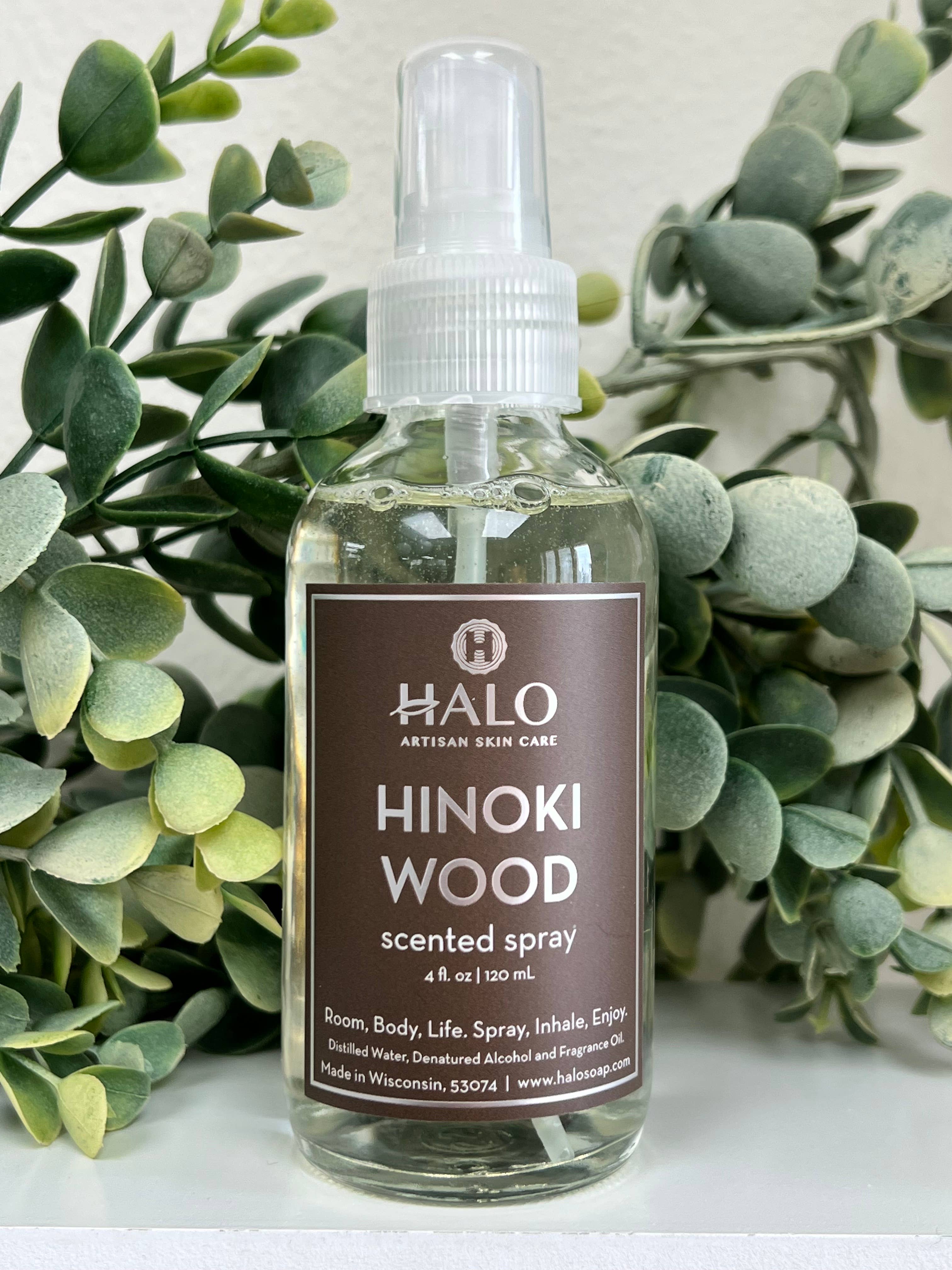 Hinoki Wood Room & Body Spray – Warm Cedar & Vanilla Mist