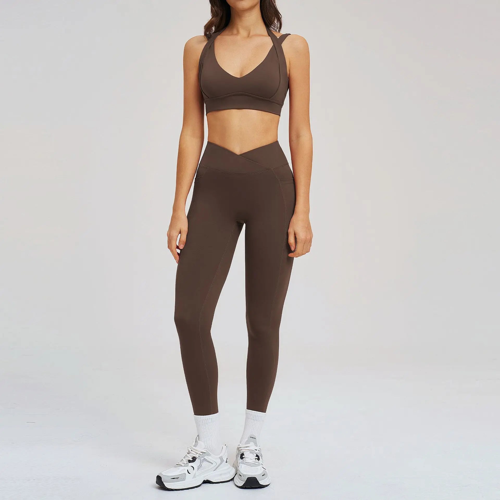 Women's 2-Piece Yoga Tracksuit – Sports Bra & Leggings Set