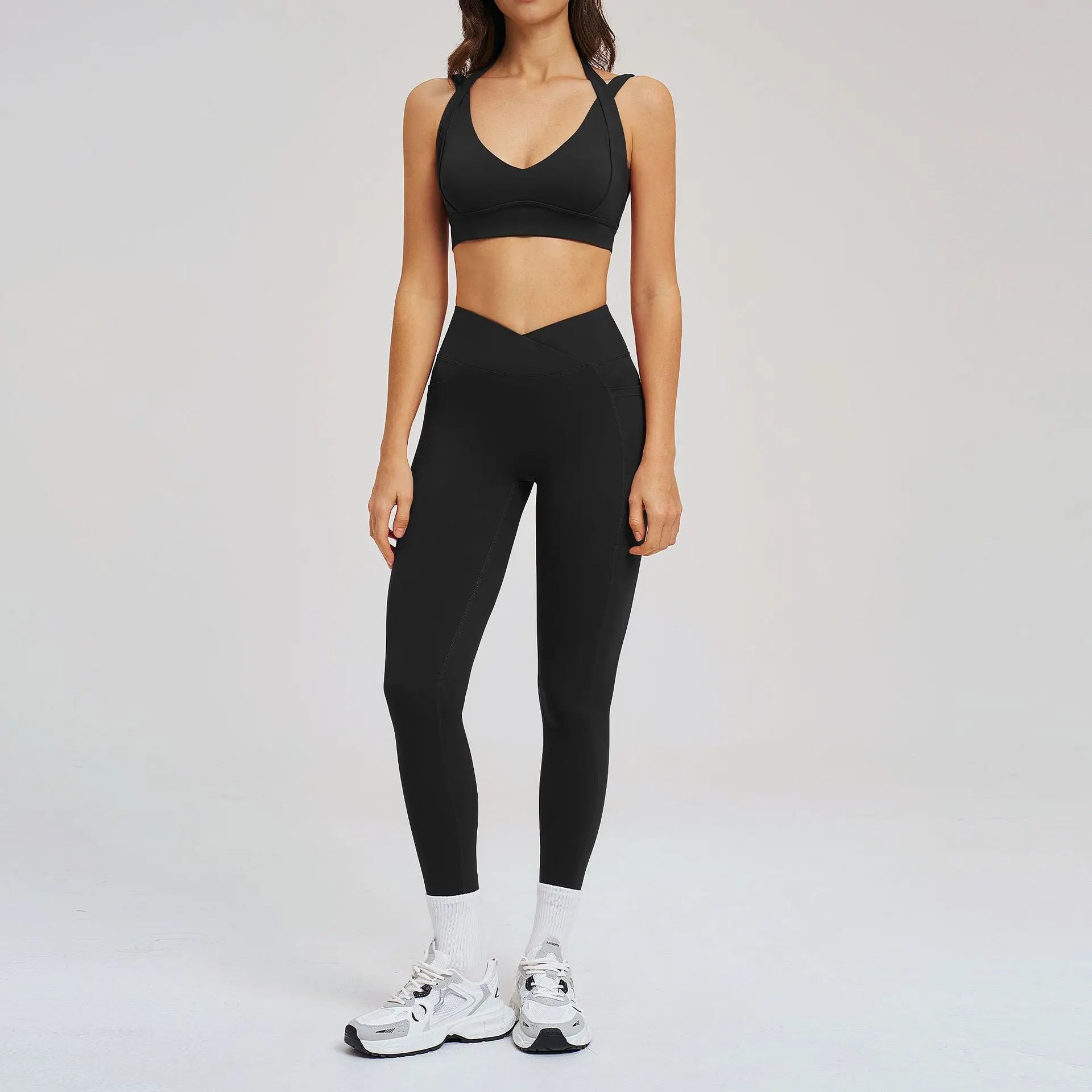 Women's 2-Piece Yoga Tracksuit – Sports Bra & Leggings Set