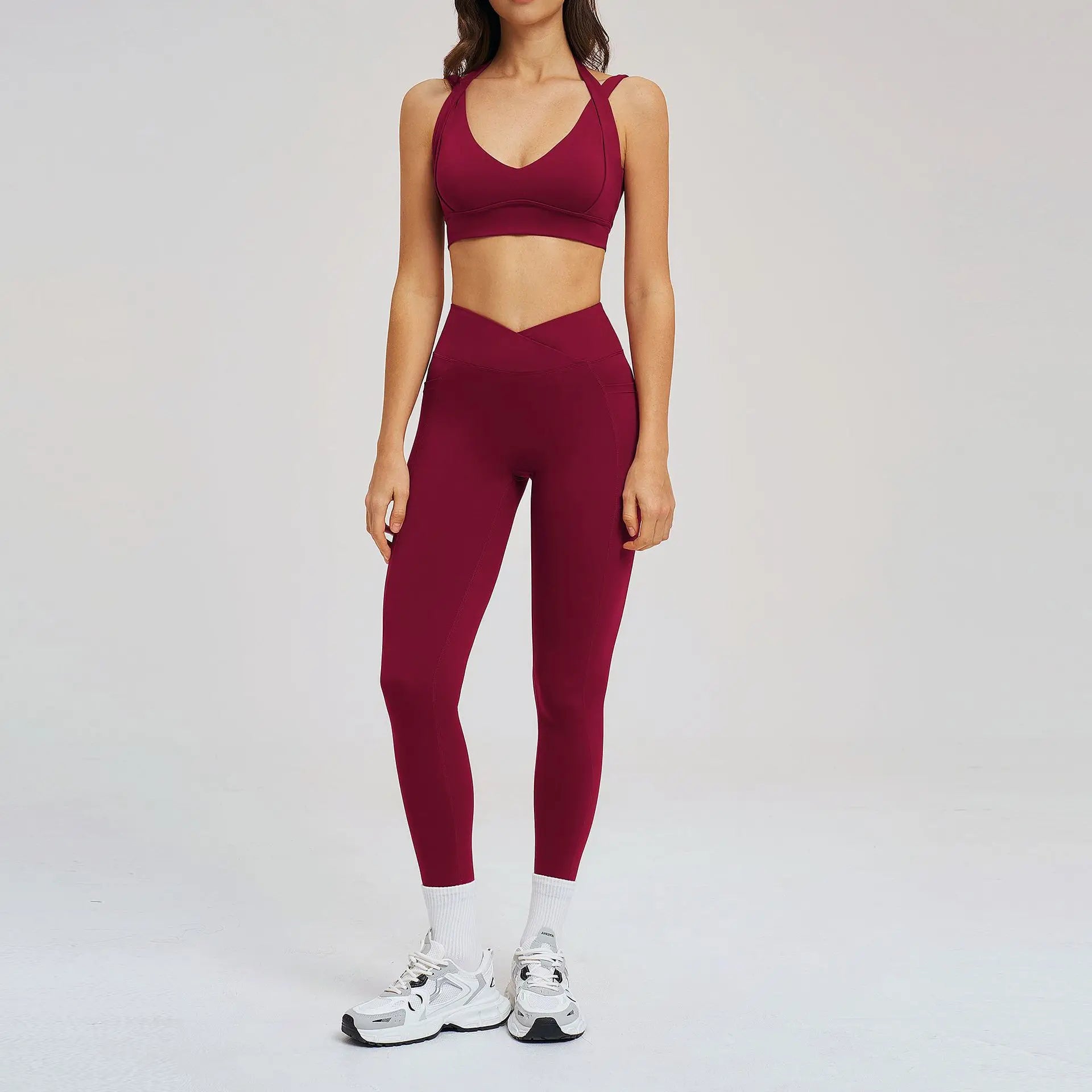 Women's 2-Piece Yoga Tracksuit – Sports Bra & Leggings Set