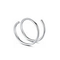 Double Nose Ring – Minimalist Spiral Hoop | Gold, Silver & Rose Gold
