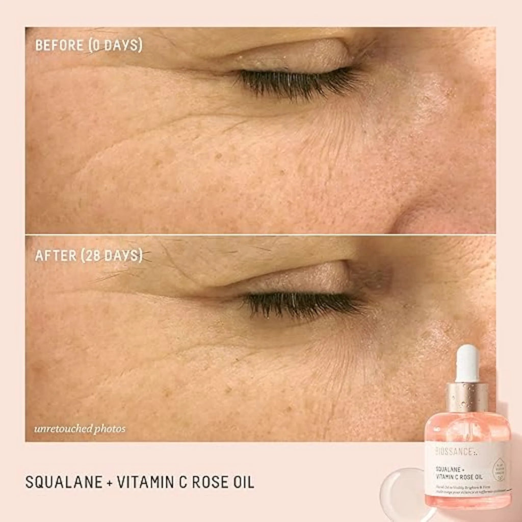 Squalane & Vitamin C Rose Brightening Facial Oil