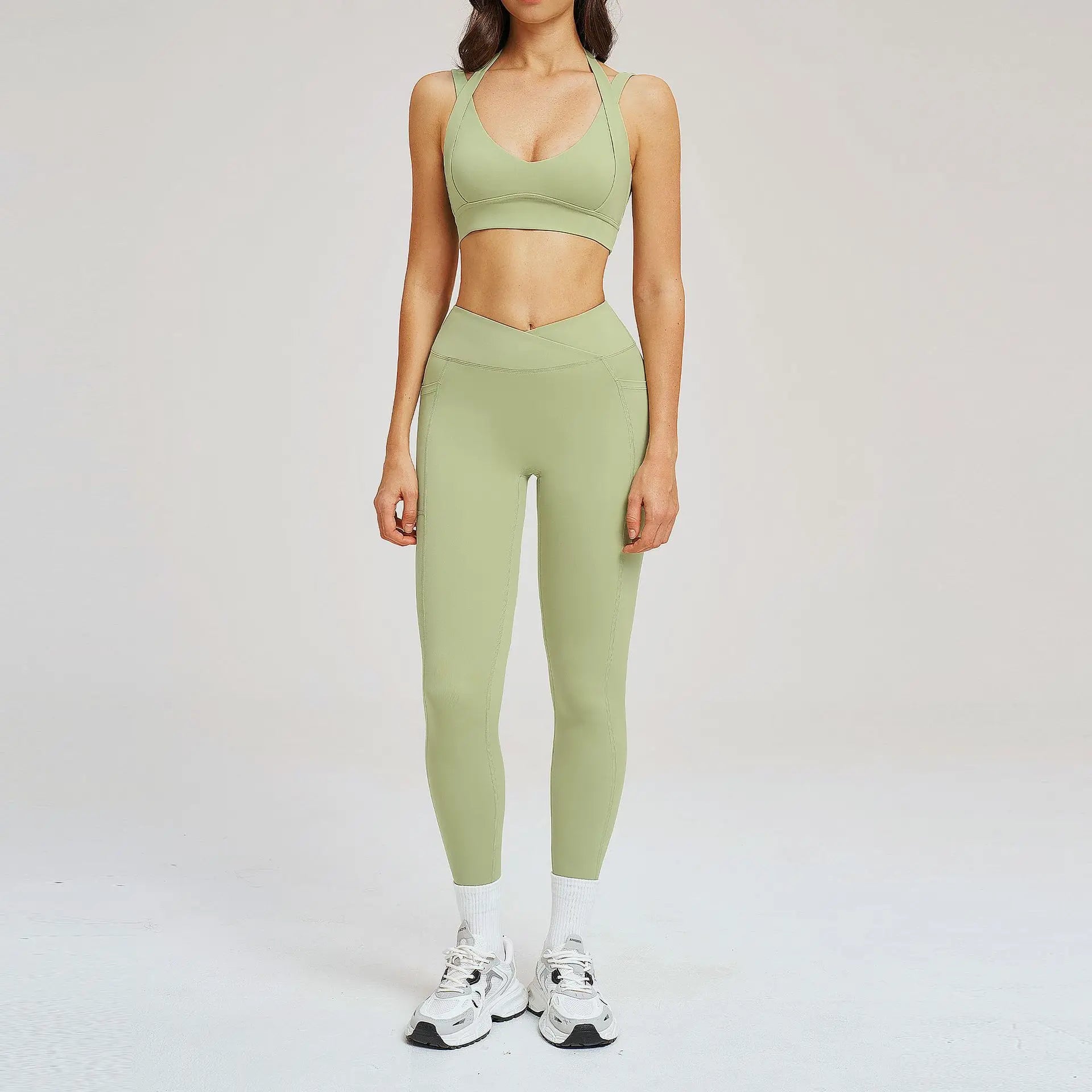 Women's 2-Piece Yoga Tracksuit – Sports Bra & Leggings Set