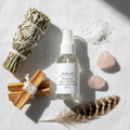Flat lay ritual spray