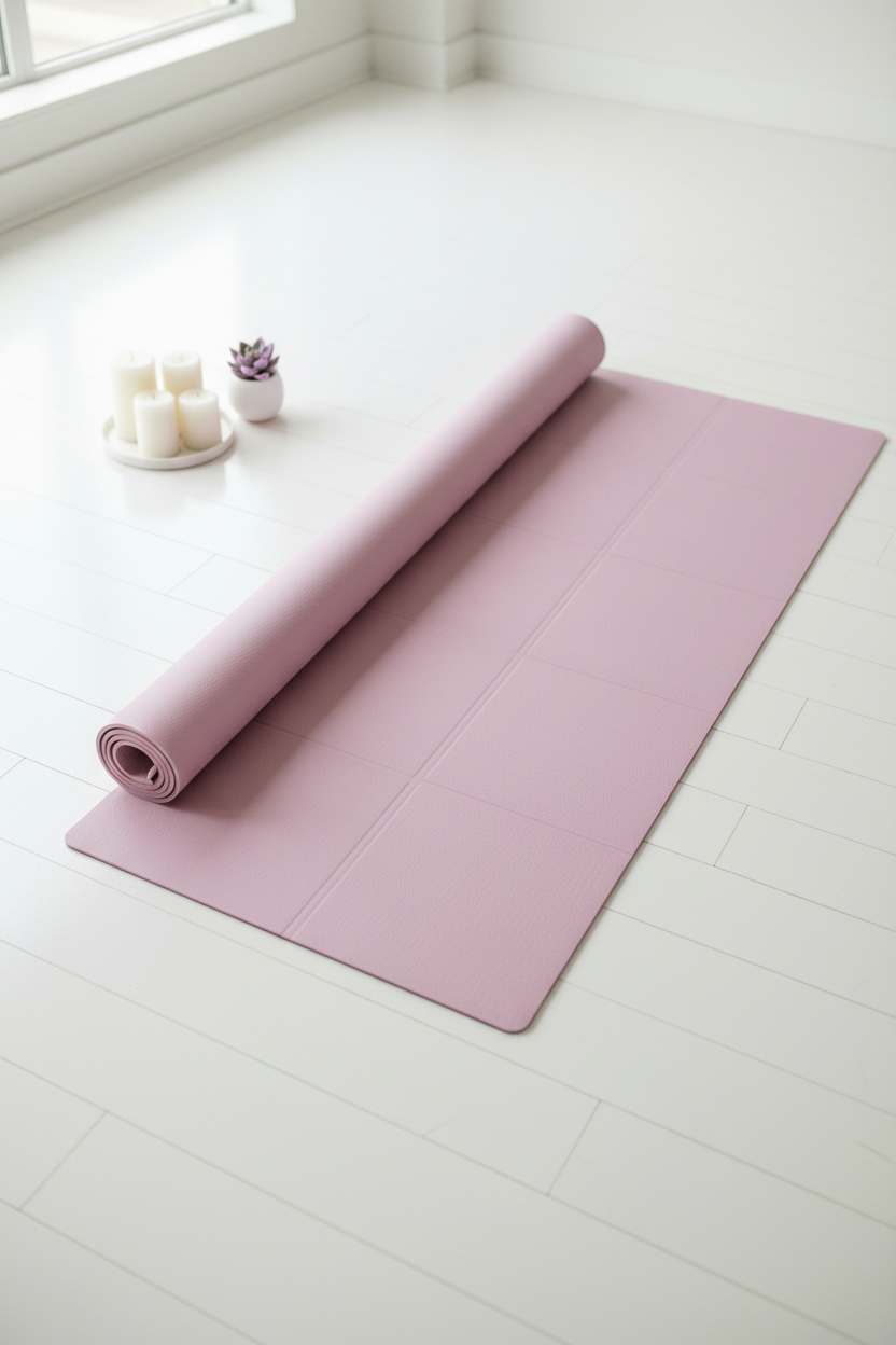 Pink Yoga Mat Editorial